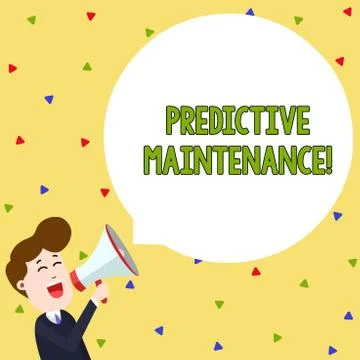 Word writing text Predictive Maintenance. Business concept for Predict when Stock Illustration