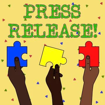 Word writing text Press Release. Business concept for statement from a Stockillustratie
