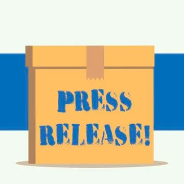 Word writing text Press Release. Business concept for statement from a Illustrazione stock