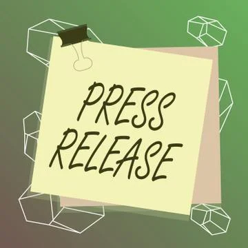Word writing text Press Release. Business concept for statement from a Stockillustratie