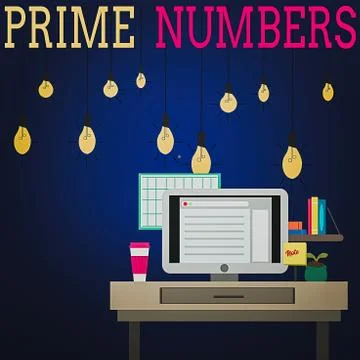 Word writing text Prime Numbers. Business concept for a positive integer Stockillustratie