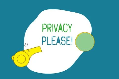 Word writing text Privacy Please. Business concept for asking someone to respect Stock Illustration