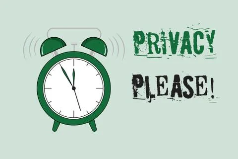 Word writing text Privacy Please. Business concept for asking someone to respect Stock Illustration