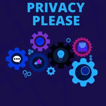 Word writing text Privacy Please. Business concept for asking someone to respect Stock Illustration
