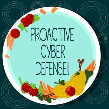 Word writing text Proactive Cyber Defense. Business concept for anticipation to Stock-Illustration