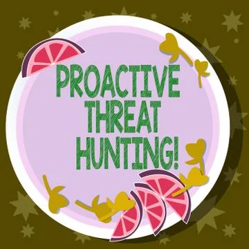 Word writing text Proactive Threat Hunting. Business concept for focused and Stock Illustration