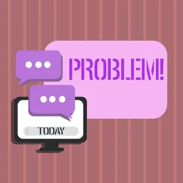 Word writing text Problem. Business concept for Trouble that need to be solved Illustrazione stock