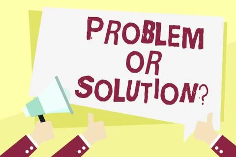 Word writing text Problem Or Solutionquestion. Business concept for Think Solve Illustrazione stock