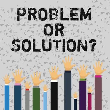 Word writing text Problem Or Solutionquestion. Business concept for Think Solve Illustrazione stock