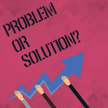 Word writing text Problem Or Solutionquestion. Business concept for Think Solve Illustrazione stock
