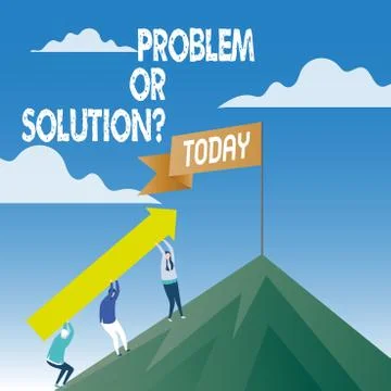 Word writing text Problem Or Solutionquestion. Business concept for Think Solve Stock Illustration