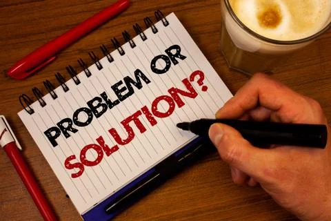 Word writing text Problem Or Solution Question. Business concept for Think So Foto stock