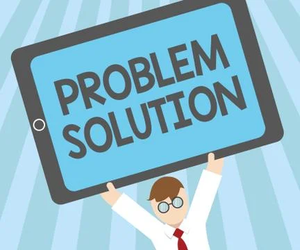Word writing text Problem Solution. Business concept for solving consists of Stock Illustration