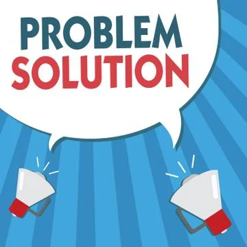 Word writing text Problem Solution. Business concept for solving consists of  Stock Illustration