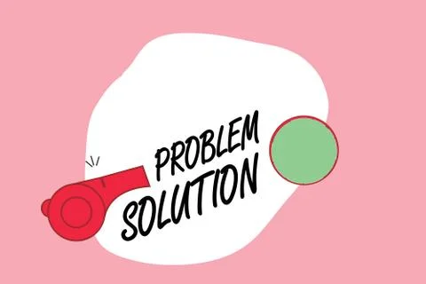 Word writing text Problem Solution. Business concept for solving consists of Stock Illustration