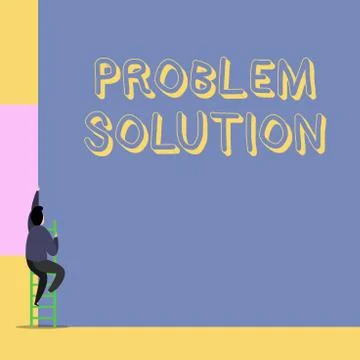 Word writing text Problem Solution. Business concept for solving consists of Stock Illustration