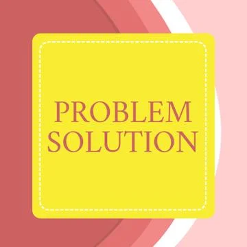 Word writing text Problem Solution. Business concept for solving consists of Illustrazione stock