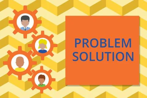 Word writing text Problem Solution. Business concept for solving consists of Stock Illustration