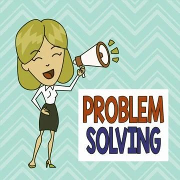 Word writing text Problem Solving. Business concept for process of finding Illustrazione stock