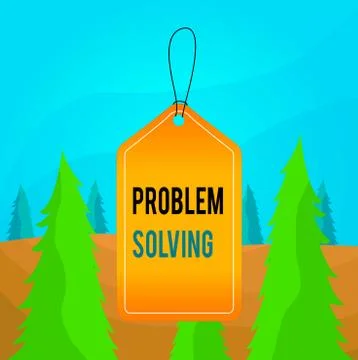 Word writing text Problem Solving. Business concept for process of finding Illustrazione stock