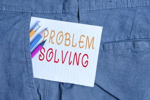 Word writing text Problem Solving. Business concept for process of finding Stock Photos