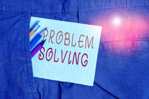 Word writing text Problem Solving. Business concept for process of finding Stock Photos