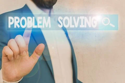 Word writing text Problem Solving. Business concept for to find an answer or Stock Photos