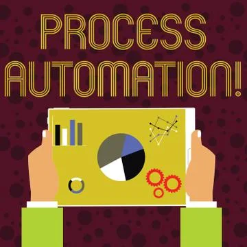 Word writing text Process Automation. Business concept for the use of digital Illustrazione stock