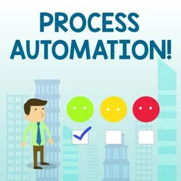 Word writing text Process Automation. Business concept for Transformation Stock Illustration