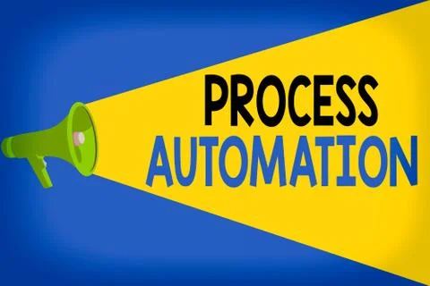 Word writing text Process Automation. Business concept for the use of technology Illustrazione stock