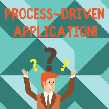 Word writing text Process Driven Application. Business concept for workflow e Stock Illustration