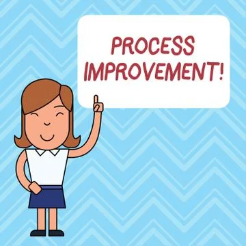 Word writing text Process Improvement. Business concept for Optimization Meet Illustrazione stock