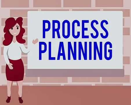 Word writing text Process Planning. Business concept for the development of Stock Illustration