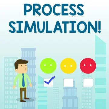 Word writing text Process Simulation. Business concept for Technical Stock Illustration
