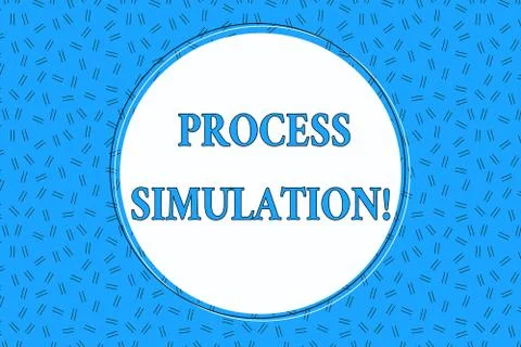 Word writing text Process Simulation. Business concept for Technical Stock Illustration