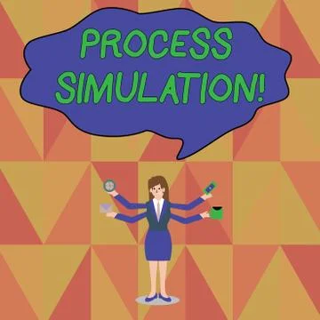 Word writing text Process Simulation. Business concept for Technical 스톡 일러스트