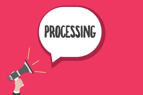 Word writing text Processing. Business concept for Series of mechanical or Stock Illustration