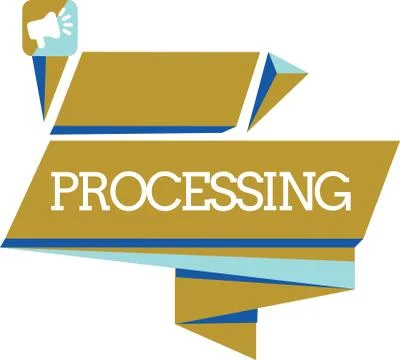 Word writing text Processing. Business concept for Series of mechanical or Stock Illustration