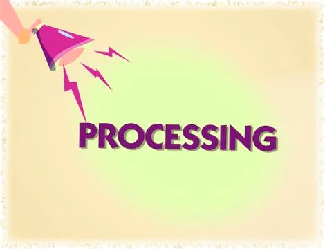 Word writing text Processing. Business concept for Series of mechanical or Stock Illustration