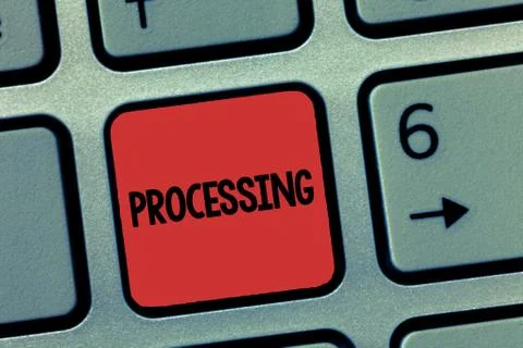 Word writing text Processing. Business concept for Series of mechanical or Stock Illustration