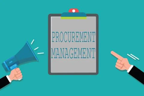 Word writing text Procurement Management. Business concept for buying Goods and Stock Illustration