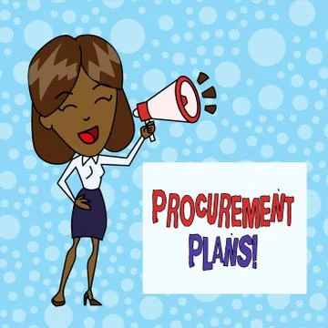 Word writing text Procurement Plans. Business concept for determining the Stock Illustration