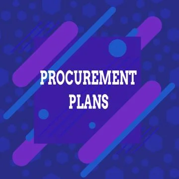 Word writing text Procurement Plans. Business concept for determining the Stock Illustration