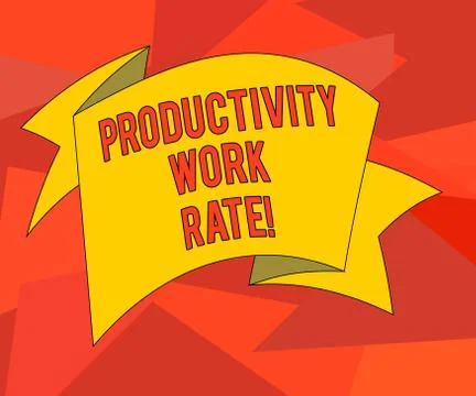 Word writing text Productivity Work Rate. Business concept for assessment of the Stock Illustration