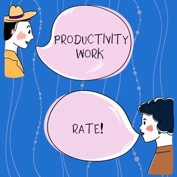 Word writing text Productivity Work Rate. Business concept for assessment of the Stock Illustration
