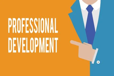 Word writing text Professional Development. Business concept for Learning to Illustrazione stock