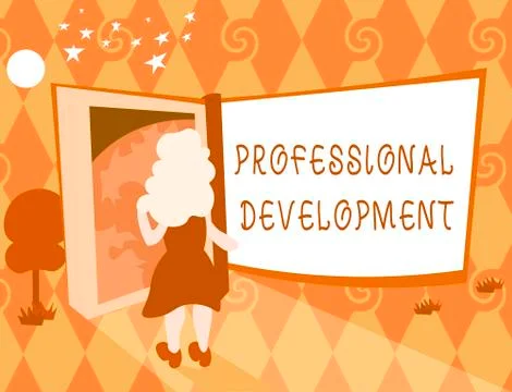 Word writing text Professional Development. Business concept for Learning to Illustrazione stock