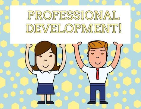 Word writing text Professional Development. Business concept for Learning to Illustrazione stock