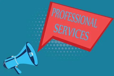 Word writing text Professional Services. Business concept for offer Knowledge Stock Illustration
