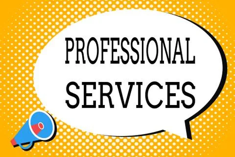 Word writing text Professional Services. Business concept for offer Knowledge 스톡 일러스트